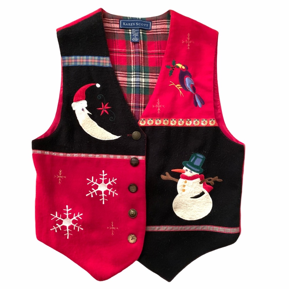 Karen Scott Christmas Snowman Vest Size Small - Picture 7 of 7